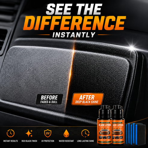 ๐ Plastic & Trim Restorer - Interior & Exterior Revitalizer with Applicator Pad