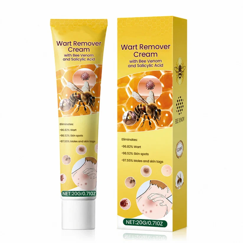 Alcuras® Wart Remover Cream with Bee Venom and Salicylic Acid – Skin Tag Removal & Skin Repair Formula for Face and Body