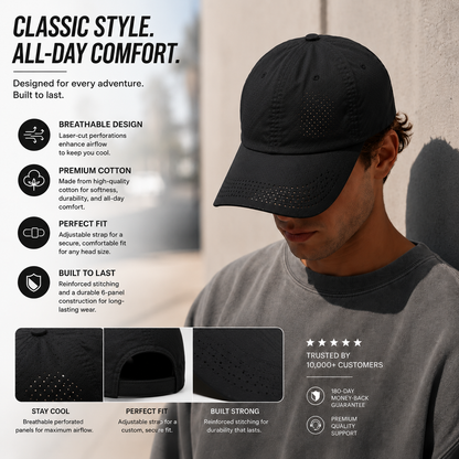 🧢 Stay Cool All Day Alcuras™ Unisex Breathable Baseball Cap|Ultra-Light Comfort • Premium Style