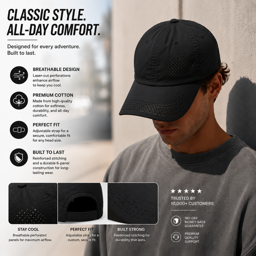 🧢 Stay Cool All Day Alcuras™ Unisex Breathable Baseball Cap|Ultra-Light Comfort • Premium Style