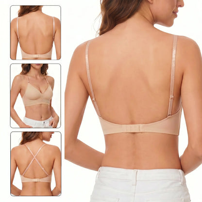 Women's Low Back Backless Seamless Convertible Bra
