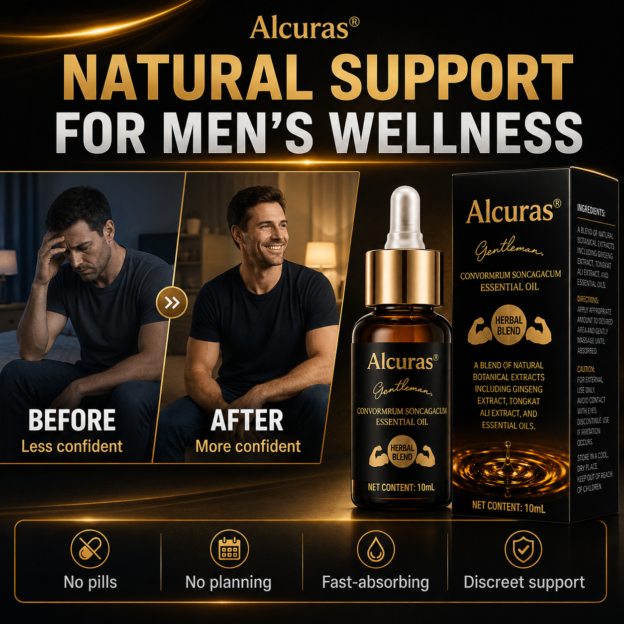 Alcuras® Advanced Men’s Intimate Essential Oil-Redefine Male Confidence & Daily Body Care