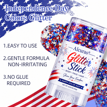 Raptuose 3-in-1 Patriotic Glow😍✨Red, White & Blue Glitter Body Stick