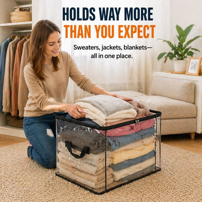 ✨Buy 1 Get 1 Free✨Large Heavy-Duty Thick Plastic Clear Storage Bag for Clothes, Moving & Storage
