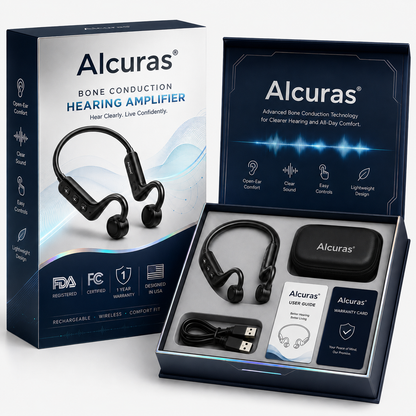 💖#1 THIS IS THE CLEAR WINNER!🔥Alcuras™ Bone Conduction Hearing Aids — Hear the sounds you should hear! ✅Made in the USA