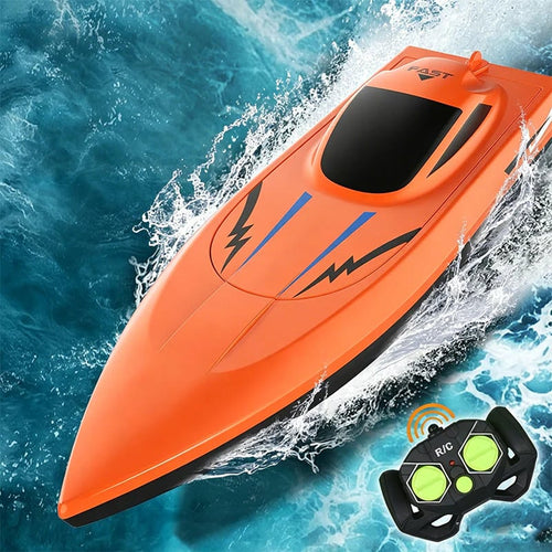 🥳2026 HOT SALE🥳💞50K+ SOLD!🌊⚡ ! Dual‐Motor RC Boat – Twin engines, 2.4GHz control, waterproof & impact‐resistant. Slice through waves at insane speed! 🌊🚤