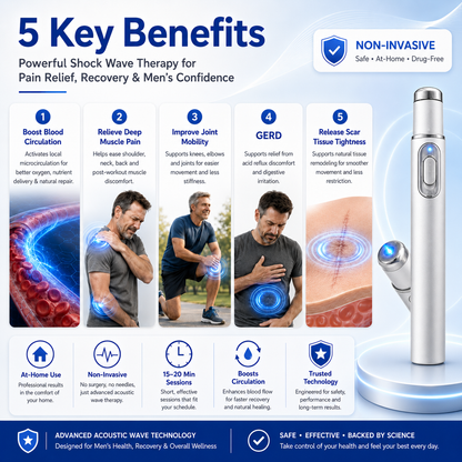 🔥Ultrasonic Shock Wave Therapy Massager——Restore Circulation. Relieve Deep Pain. Rebuild Male Confidence.
