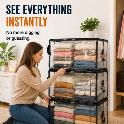 ✨Buy 1 Get 1 Free✨Large Heavy-Duty Thick Plastic Clear Storage Bag for Clothes, Moving & Storage