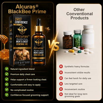 Alcuras® BlackBee Prime Men's Chest Renewal Oil