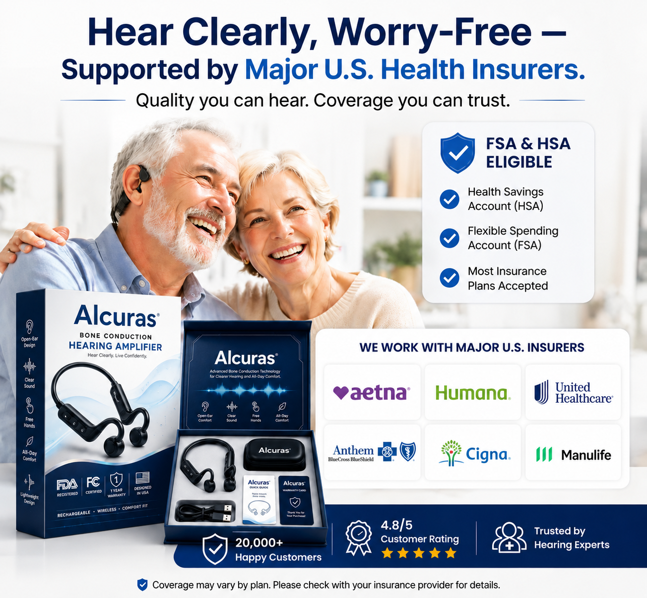 💖#1 THIS IS THE CLEAR WINNER!🔥Alcuras™ Bone Conduction Hearing Aids — Hear the sounds you should hear! ✅Made in the USA