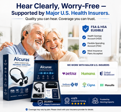 💖#1 THIS IS THE CLEAR WINNER!🔥Alcuras™ Bone Conduction Hearing Aids — Hear the sounds you should hear! ✅Made in the USA