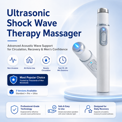 🔥Ultrasonic Shock Wave Therapy Massager——Restore Circulation. Relieve Deep Pain. Rebuild Male Confidence.