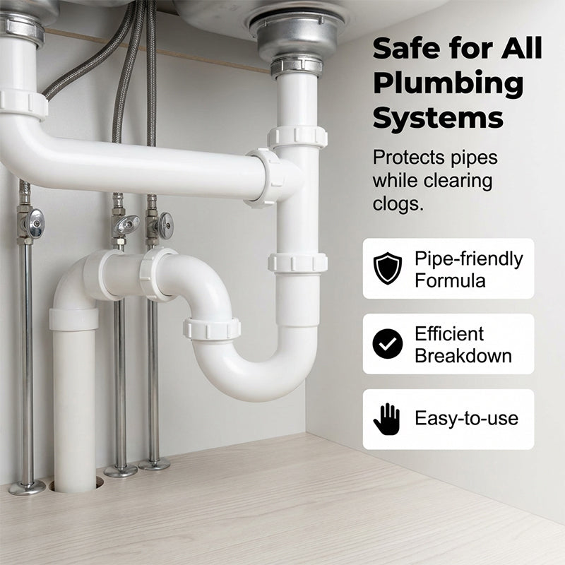 🧼 BUY 1 GET 1 FREE!🚰 Effervescent Drain Clog Remover Tablets – Fast-Acting, Safe for Pipes & Removes Odors for Smooth Drains ✨