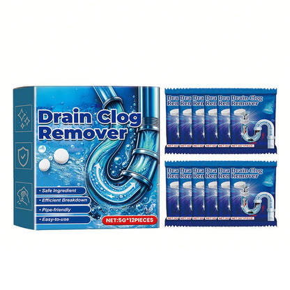 🧼 BUY 1 GET 1 FREE!🚰 Effervescent Drain Clog Remover Tablets – Fast-Acting, Safe for Pipes & Removes Odors for Smooth Drains ✨